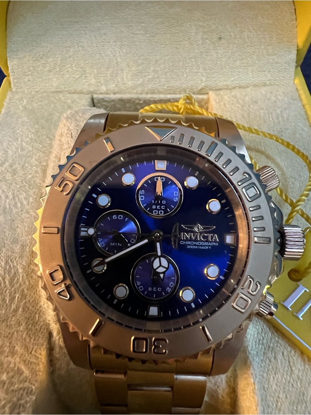Invicta Two-Tone Silver and Gold Stainless Steel Pro Diver Watcher